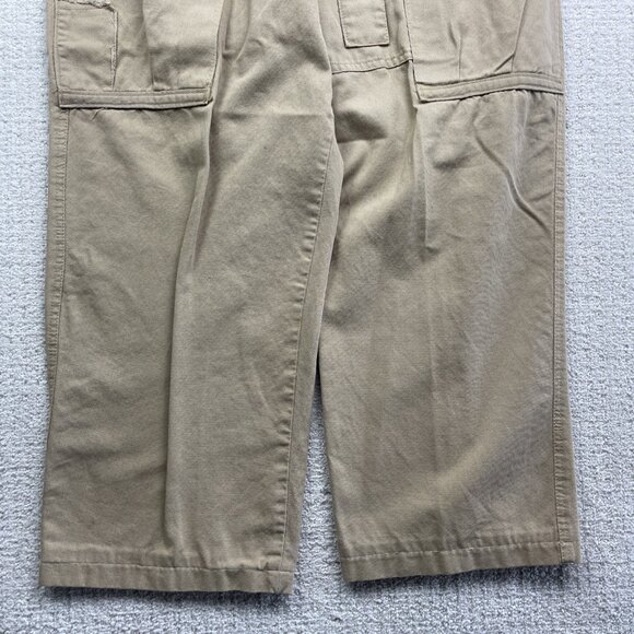 Y2K Machine Jeans Co Jeans Mens Pants Sz 38* Beige Cargo Skate Loose Military - Picture 4 of 13
